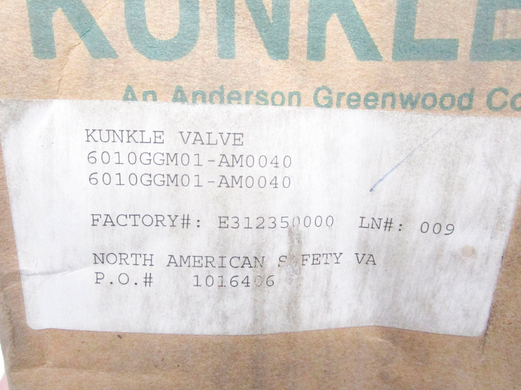 KUNKLE 6010GGM01-AM0040 40PSI 1-1/2" NSMP