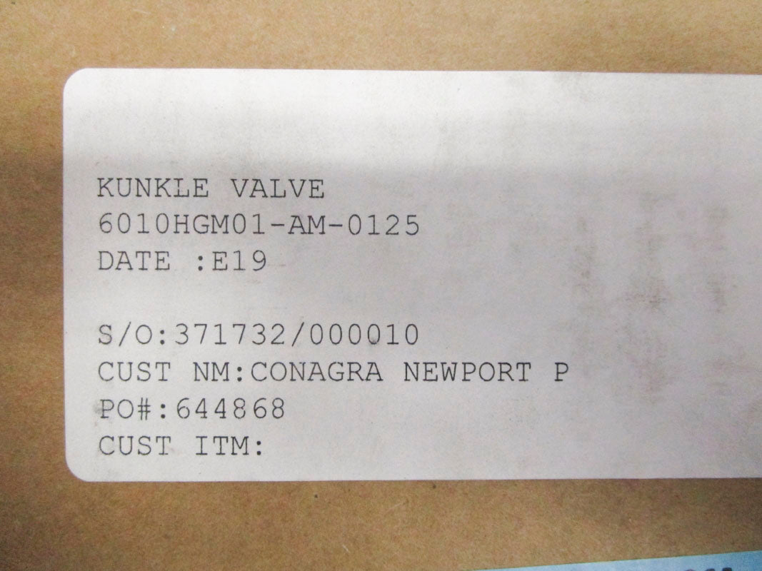 KUNKLE 6010HGM01-AM-0125 125PSI 1-1/2" NSMP