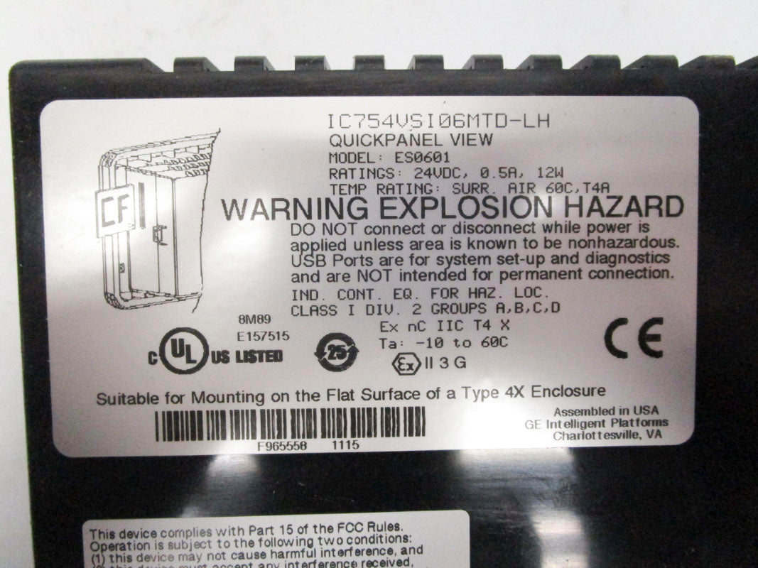 GENERAL ELECTRIC IC754VSI06MTD-LH 24VDC 0.5A NSMP