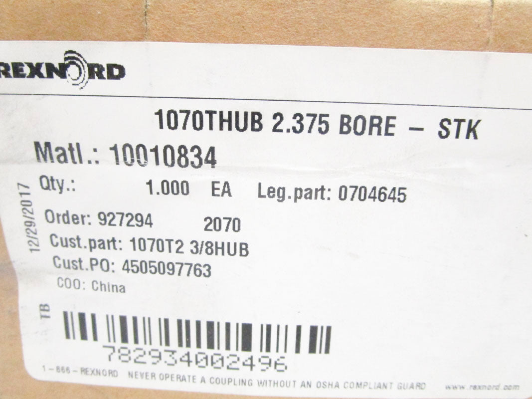 REXNORD 1070THUB 2.375" NSMP