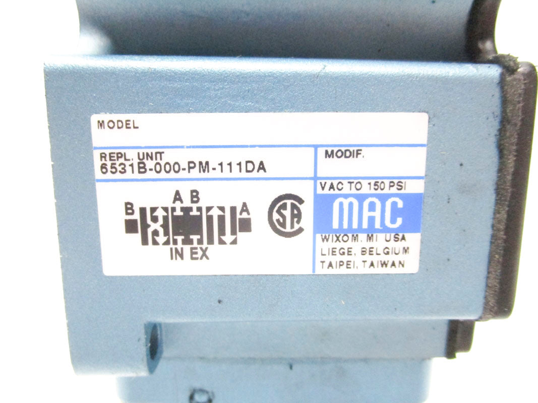 MAC 6531B-000-PM-111DA 110/120V 150PSI NSMP