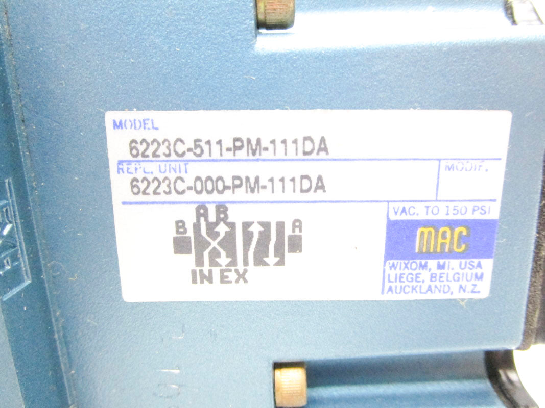 MAC 6223C-511-PM-111DA 110/120V 25-150PSI NSNP
