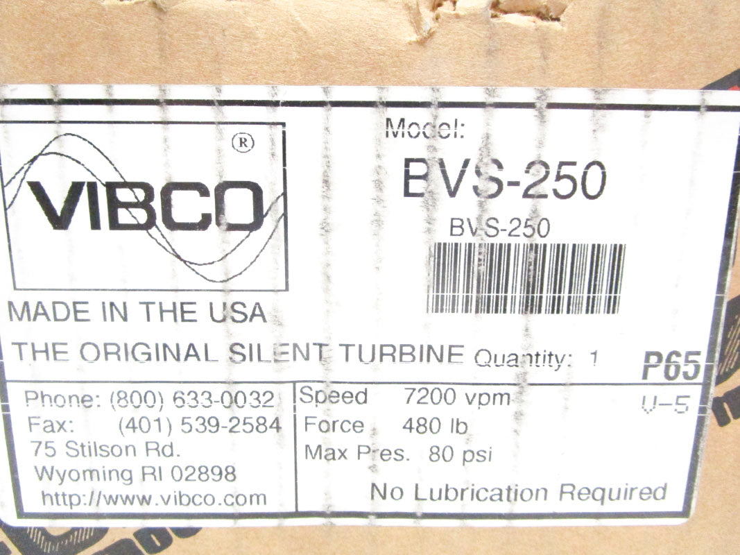 VIBCO BVS-250 80PSI NSMP