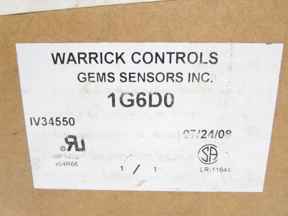 WARRICK CONTROLS 1G6D0 300V NSMP
