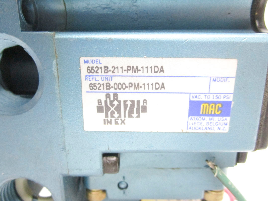 MAC 6521B-211-PM-111DA 110/120V 150PSI (AS PICTURED) NSMP