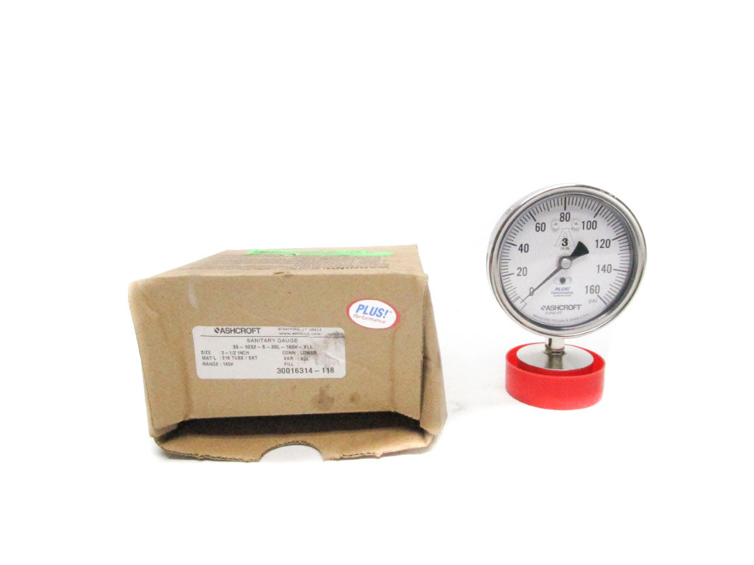 ASHCROFT 35-1032-S-20L-160#-XLL 160PSI 3-1/2" NSMP