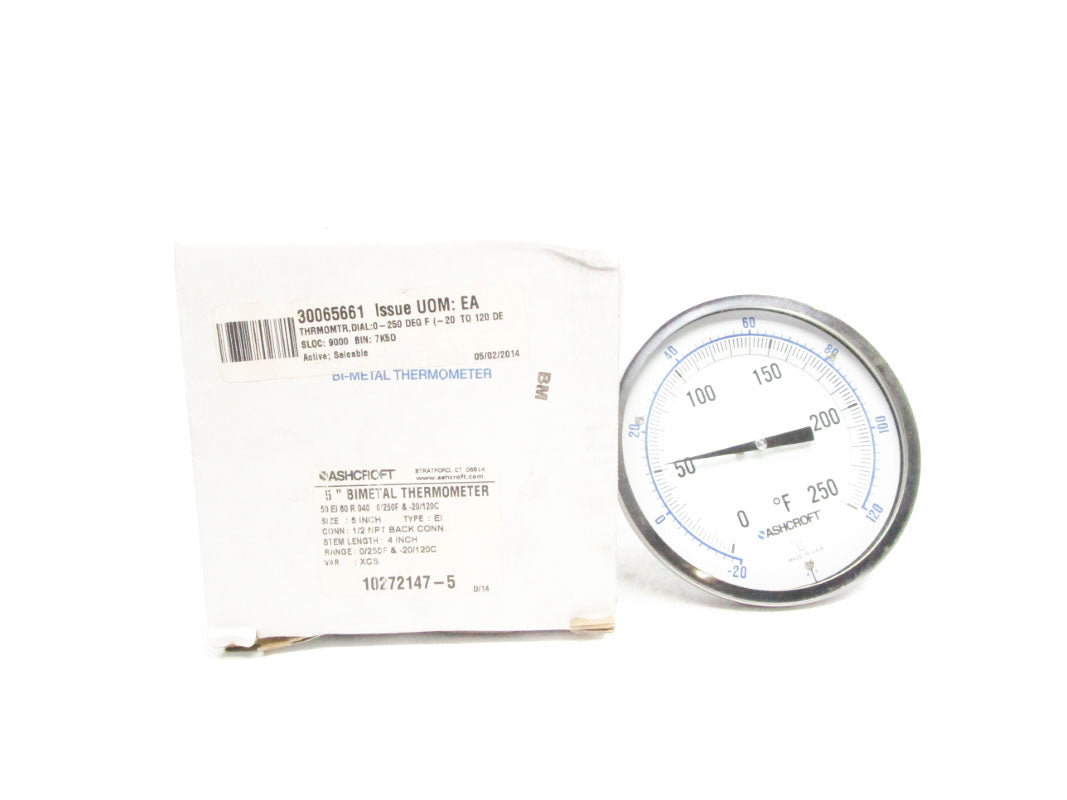 ASHCROFT 50EI60R040 0/250'F 5" NSMP