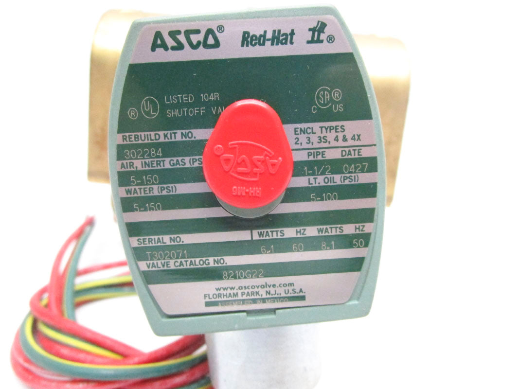 ASCO 8210G22 110/120V 150PSI 1-1/2" NSMP