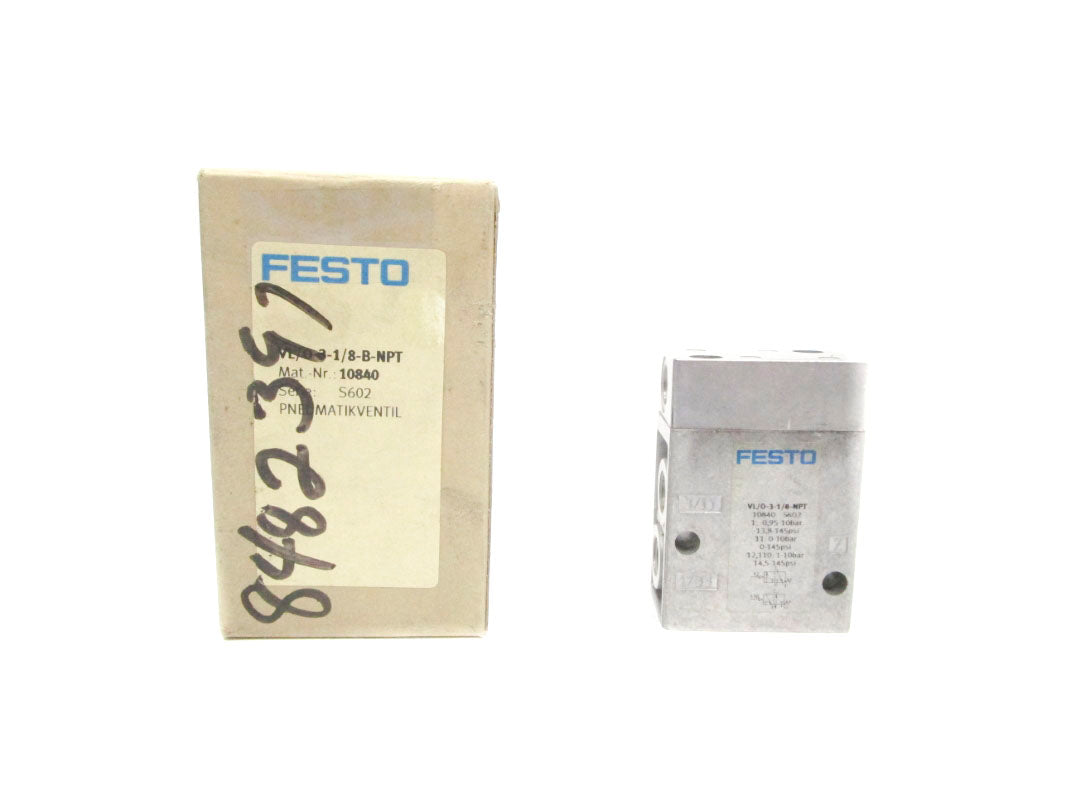 FESTO VL/O-3-1/8-B-NPT 10840 0-145PSI NSMP