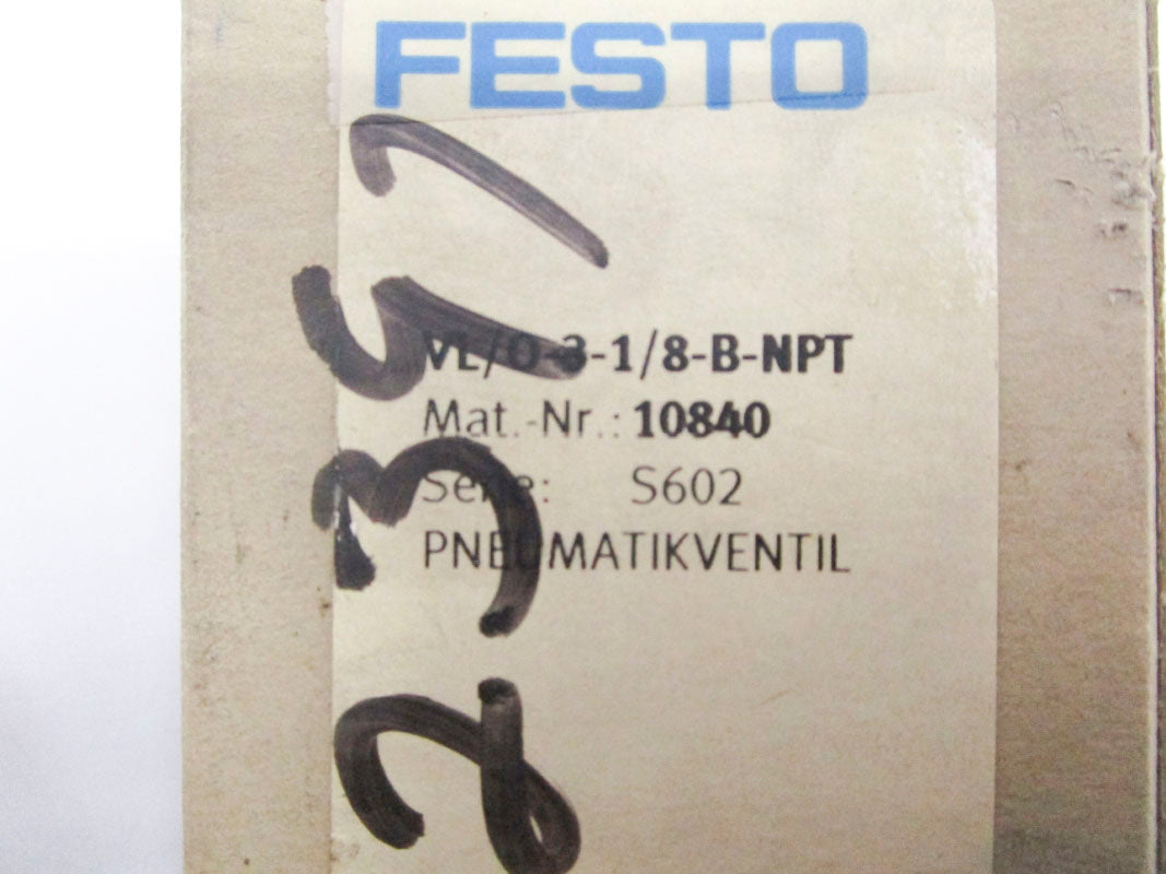 FESTO VL/O-3-1/8-B-NPT 10840 0-145PSI NSMP