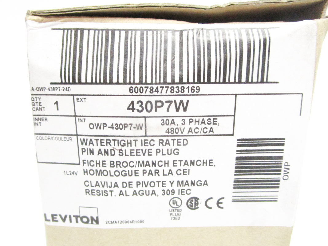 LEVITON 430P7W 480VAC 30A NSMP