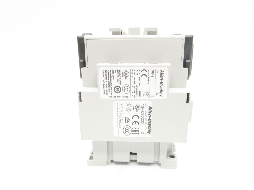 ALLEN BRADLEY 104-C30D22 SER. C 110/120V 30A (BR/WH) NSMP
