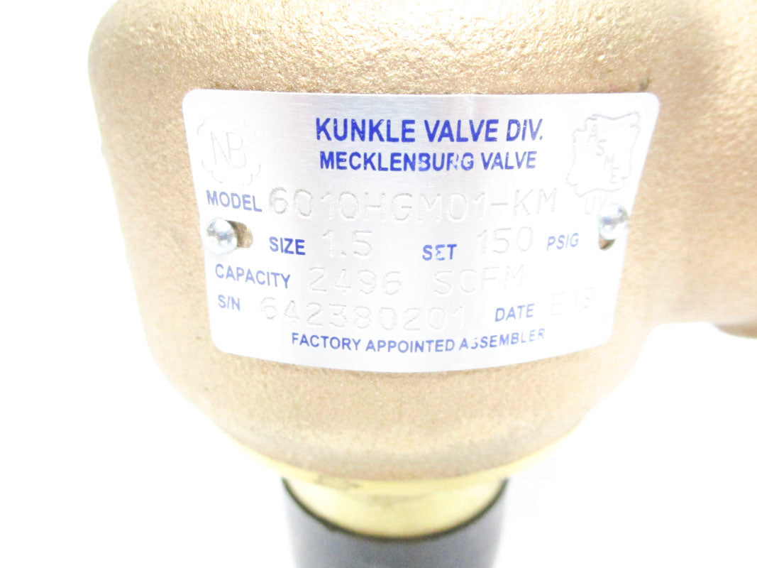 KUNKLE VALVE 6010HGM01-KM 150PSI 1.5" NSMP