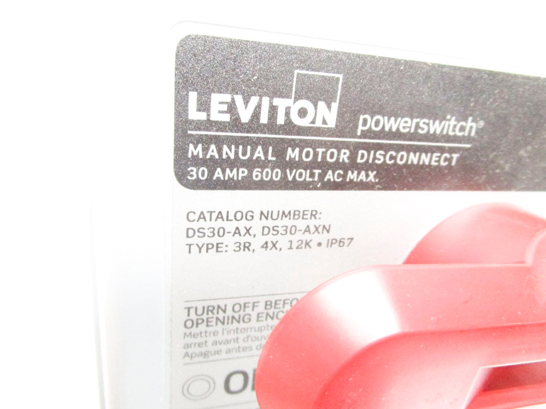 LEVITON 121-DS30-AX 600VAC 30A NSMP