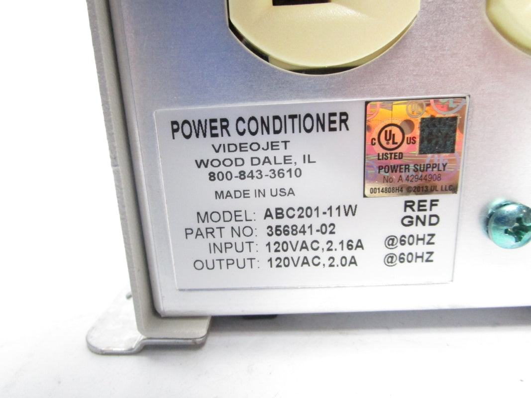 VIDEOJET 356841-02 ABC201-11W 120VAC 2.16A NSMP