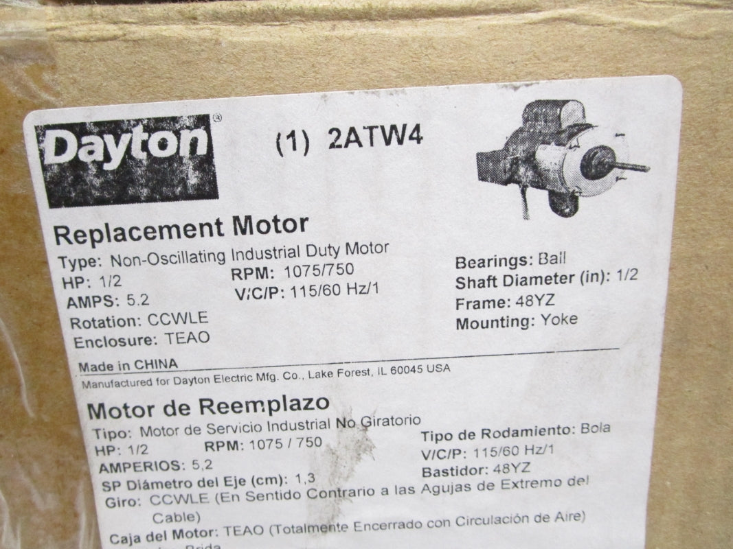 DAYTON 2ATW4 115V 5.2A NSMP