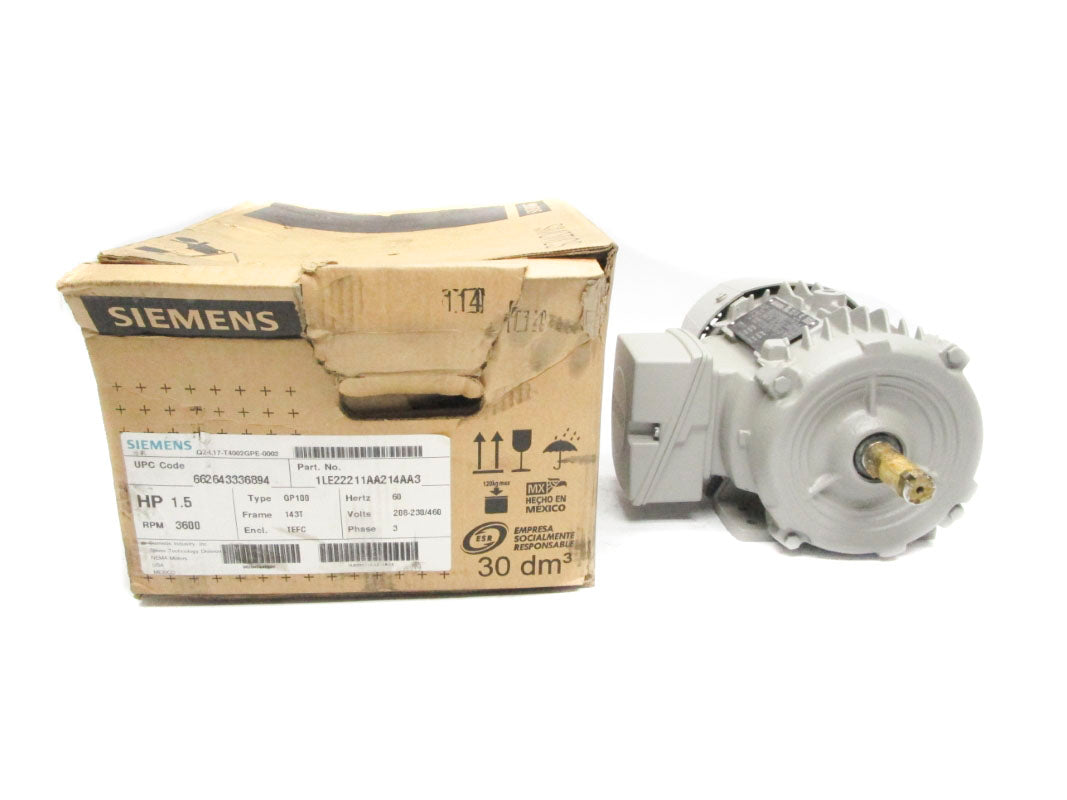SEIMENS 1LE22211AA214AA3 460V 2.0A NSMP