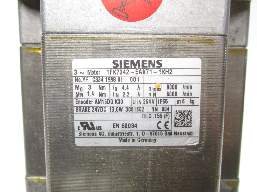 SIEMENS 1FK7042-5AK71-1KH2 264V 4.4A NSNP