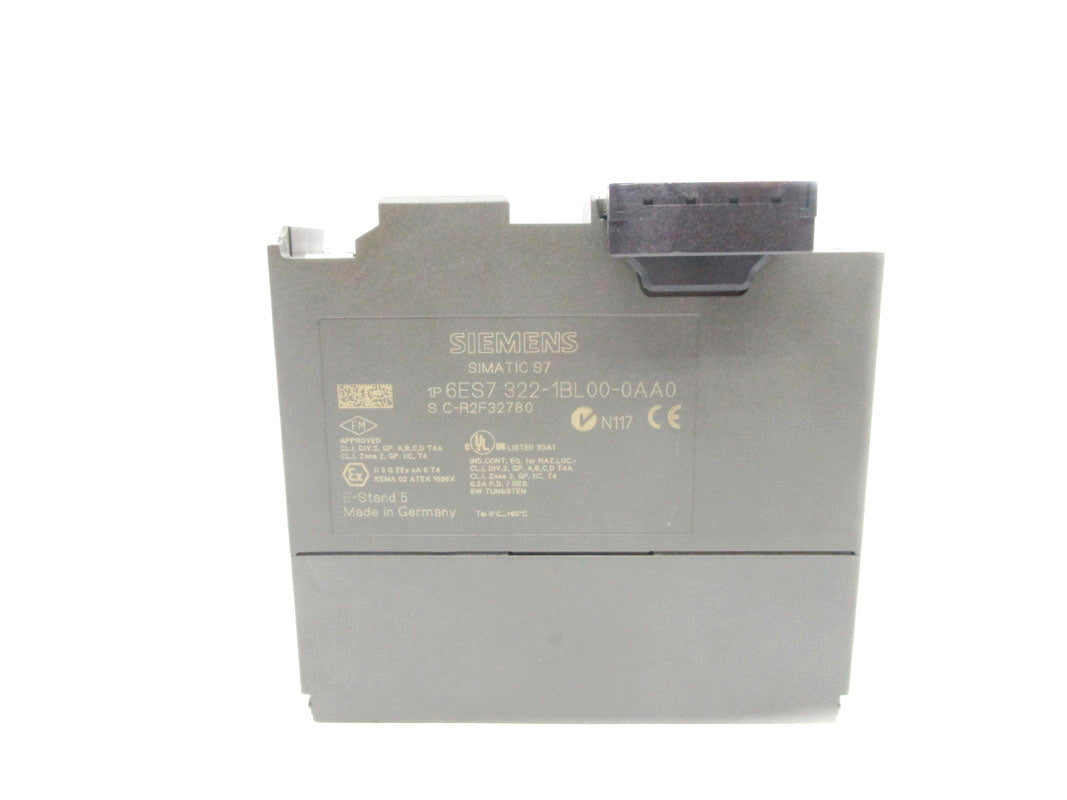 SIEMENS 6ES7322-1BL00-0AA0 24VDC 1.0A (AS PICTURED) UNMP