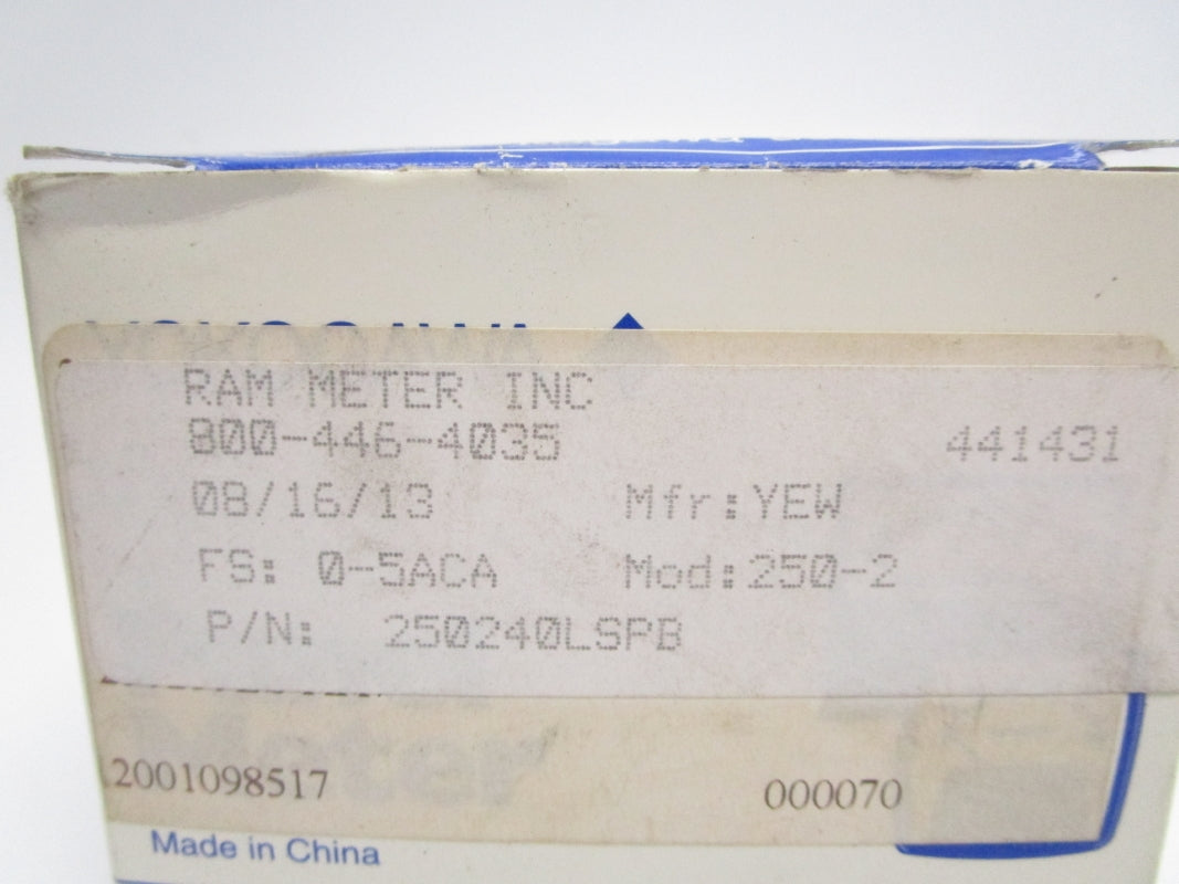 YOKOGAWA 250240LSPB 0-75ACA NSMP
