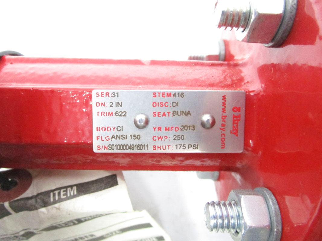 BRAY CONTROLS 92-0630-11300-532 140PSI 2" NSNP