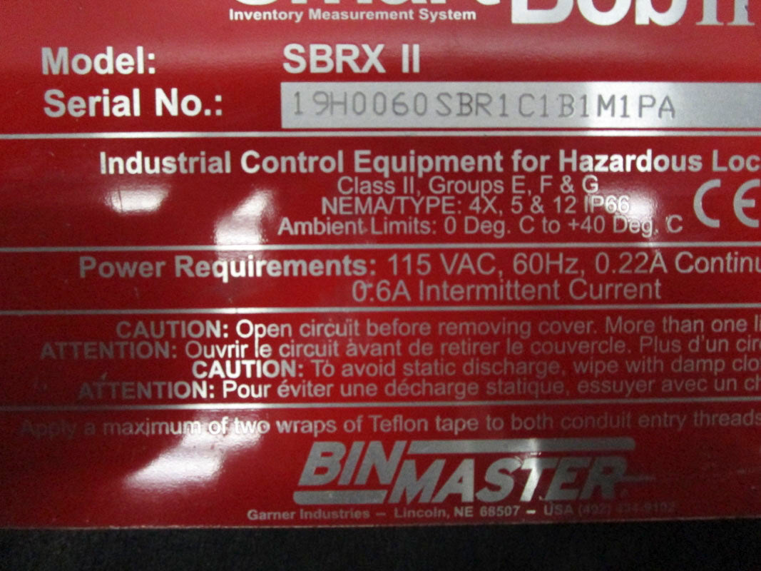 BIN MASTER SBRXII 115VAC 0.22A NSNP