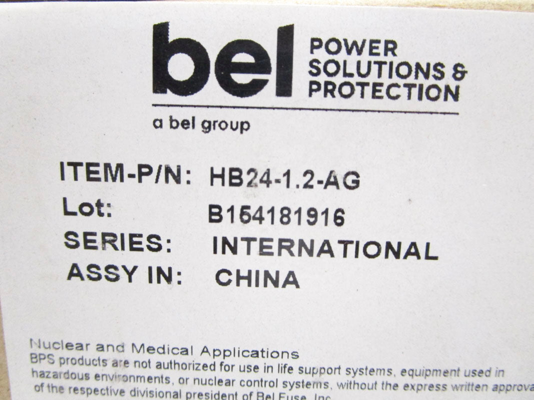 BEL HB24-1.2-AG 230/240VAC 0.375A NSMP