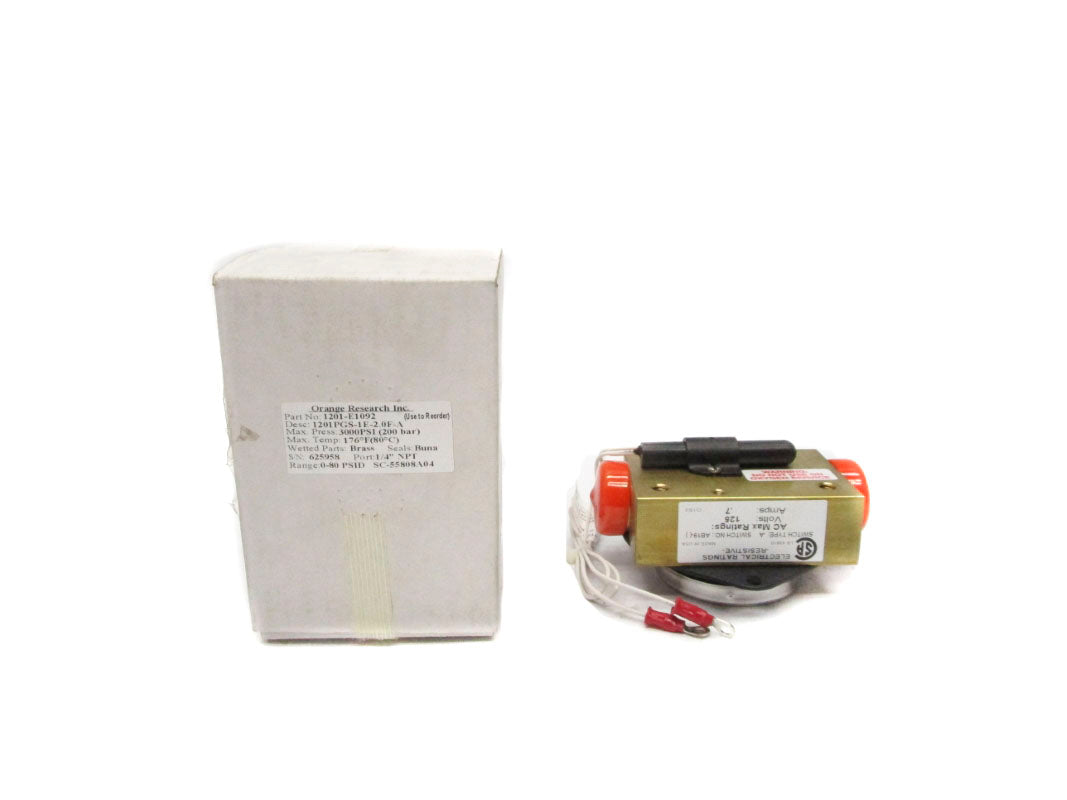 ORANGE RESEARCH 1201-E1092 3000PSI 176'F NSMP