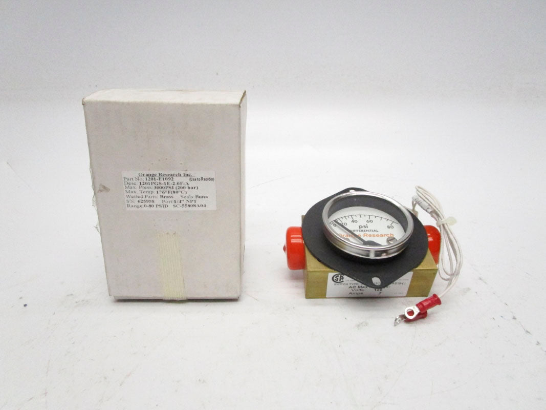 ORANGE RESEARCH 1201-E1092 3000PSI 176'F NSMP