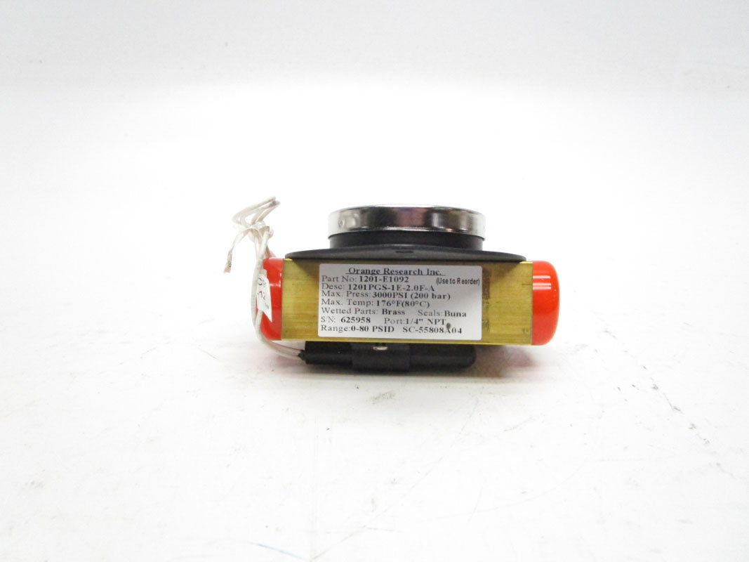ORANGE RESEARCH 1201-E1092 3000PSI 176'F NSMP