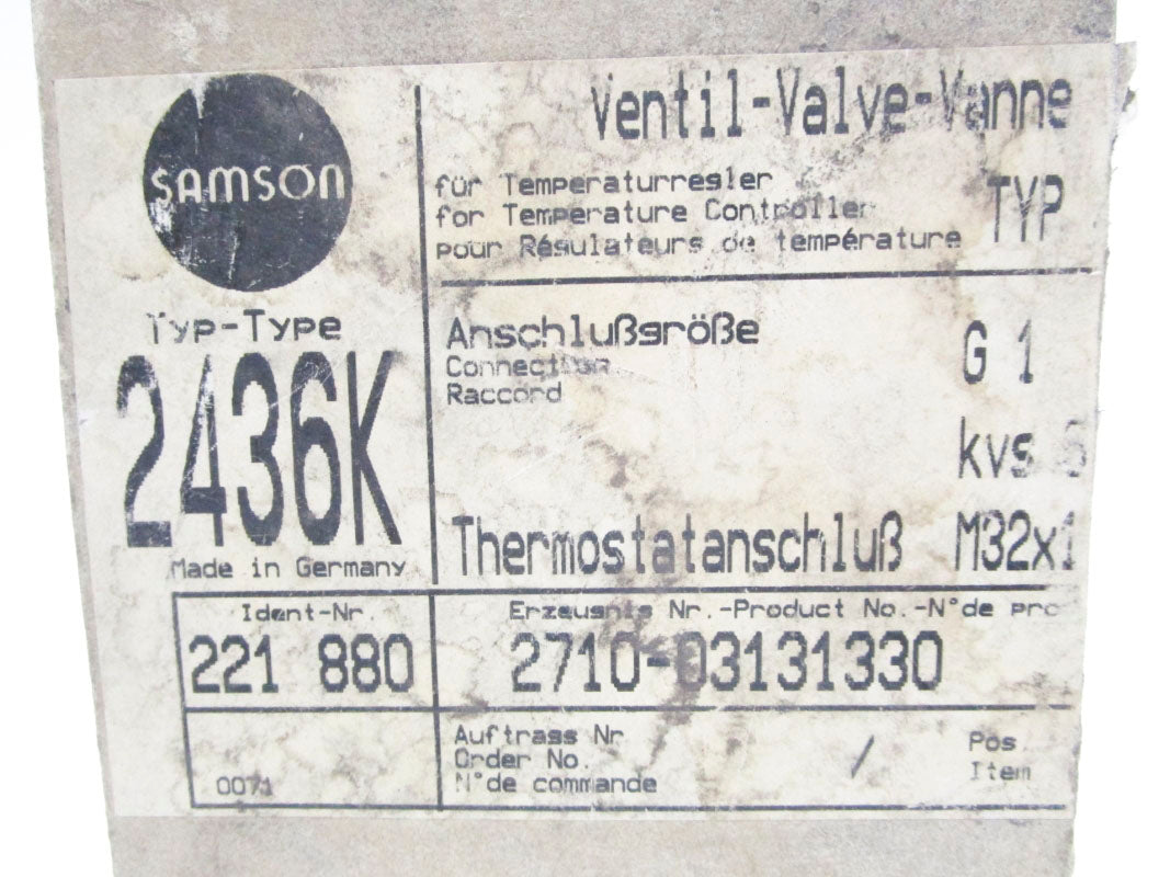 SAMSON 2710-03131330 1" NSMP