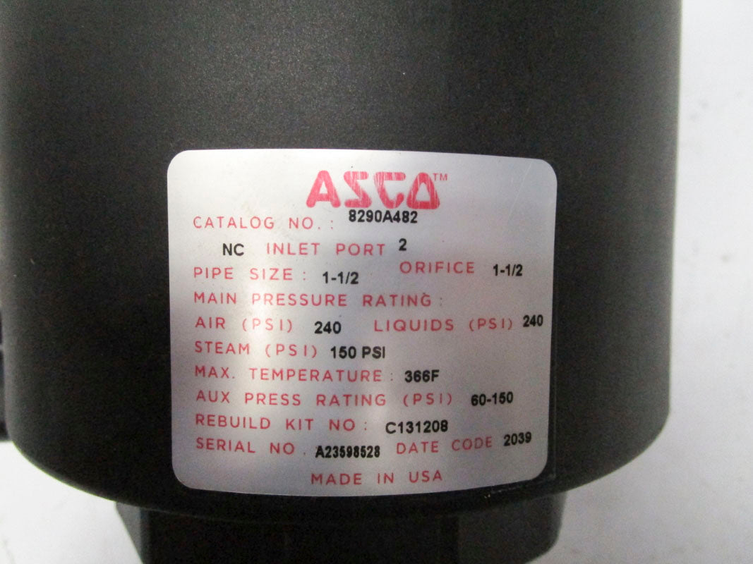 ASCO 8290A482 240PSI 1-1/2" NSNP