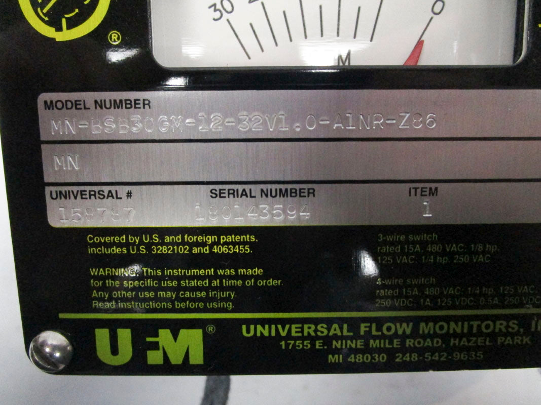 UFM MN-BSB30GM-12-32V1.0-A1NR-Z86 480VAC 15A 30-0 NSNP