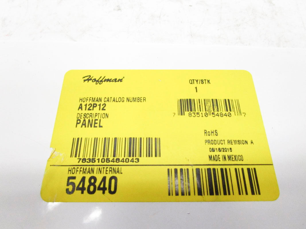 HOFFMAN A12P12 54840 UNMP