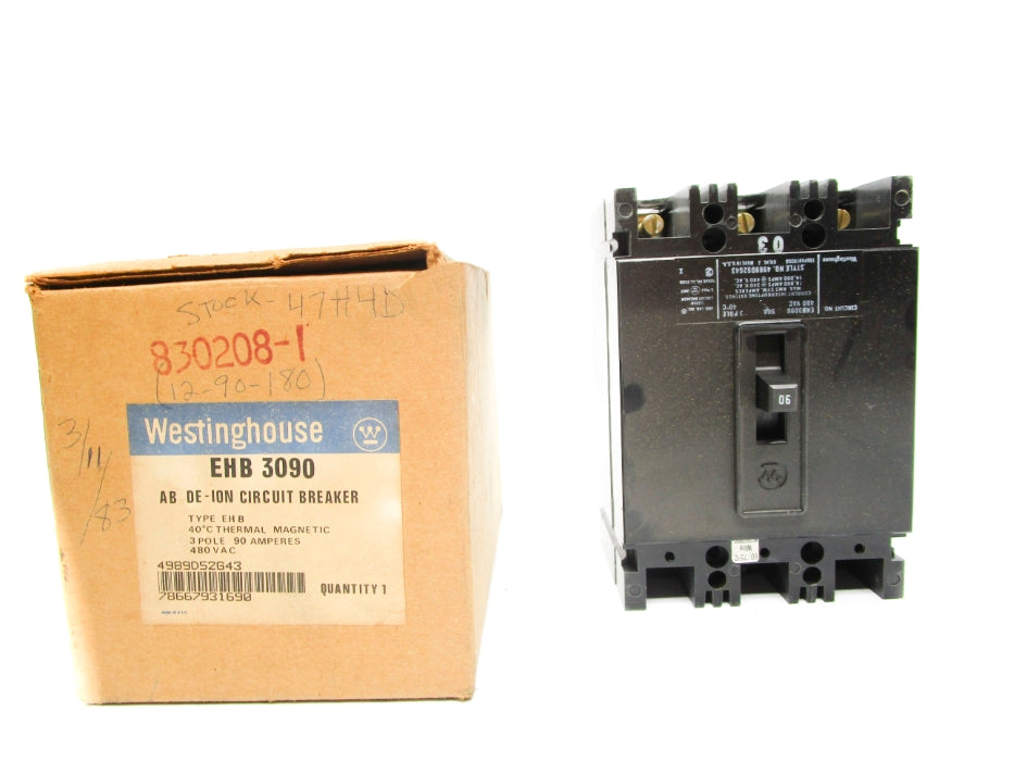 WESTINGHOUSE EHB3090 90A 480VAC NSMP