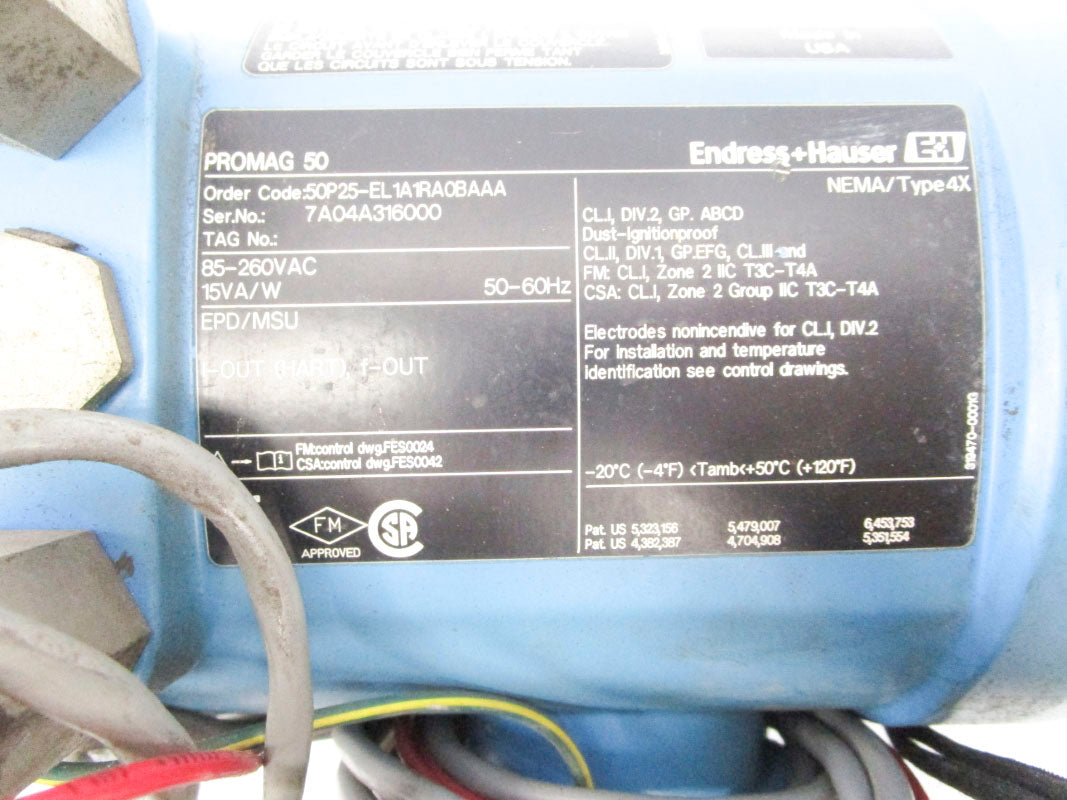 ENDRESS+HAUSER 50P25-EL1A1RA0BAAA 85-260VAC UNMP