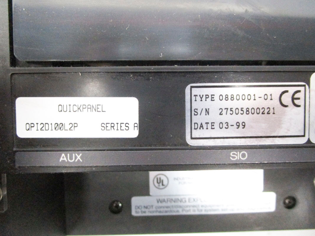 TOTAL CONTROL QPI2D100L2P SER. A 24VDC 10.5" NSMP