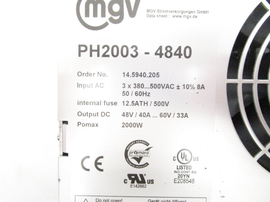MGV PH2003-4840 500VAC 8A NSNP