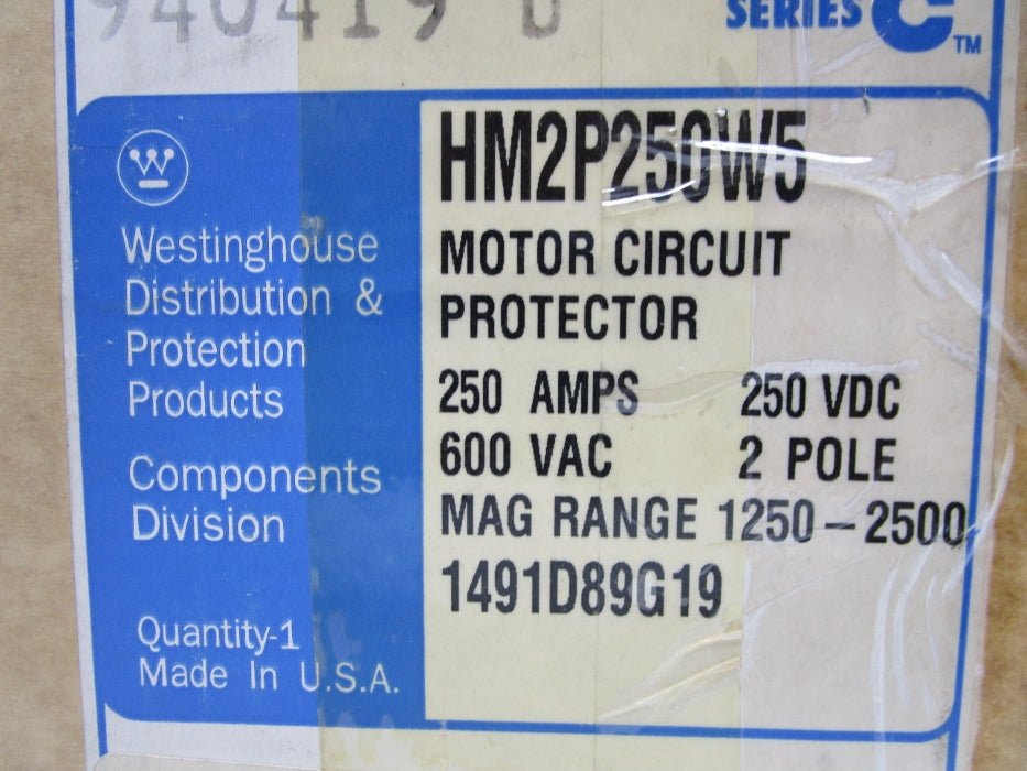 WESTINGHOUSE HM2P250W5 250A 600VAC NSMP
