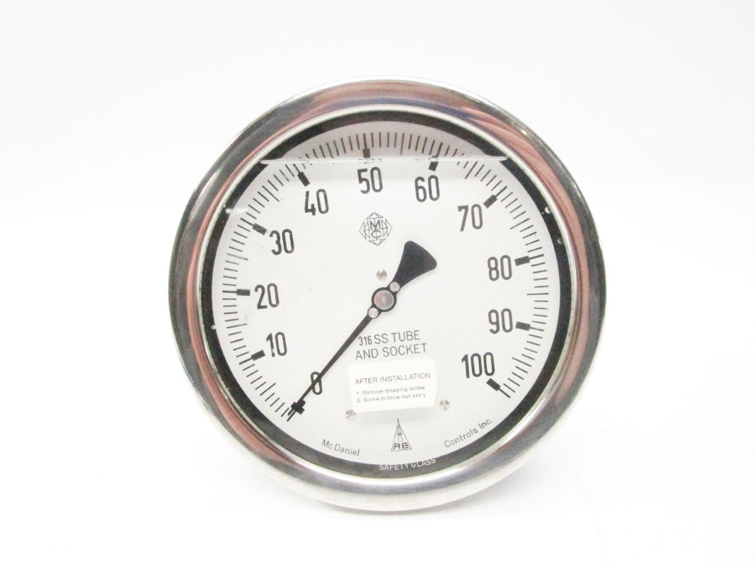 MCDANIEL CONTROLS 316SS 0-100PSI NSNP