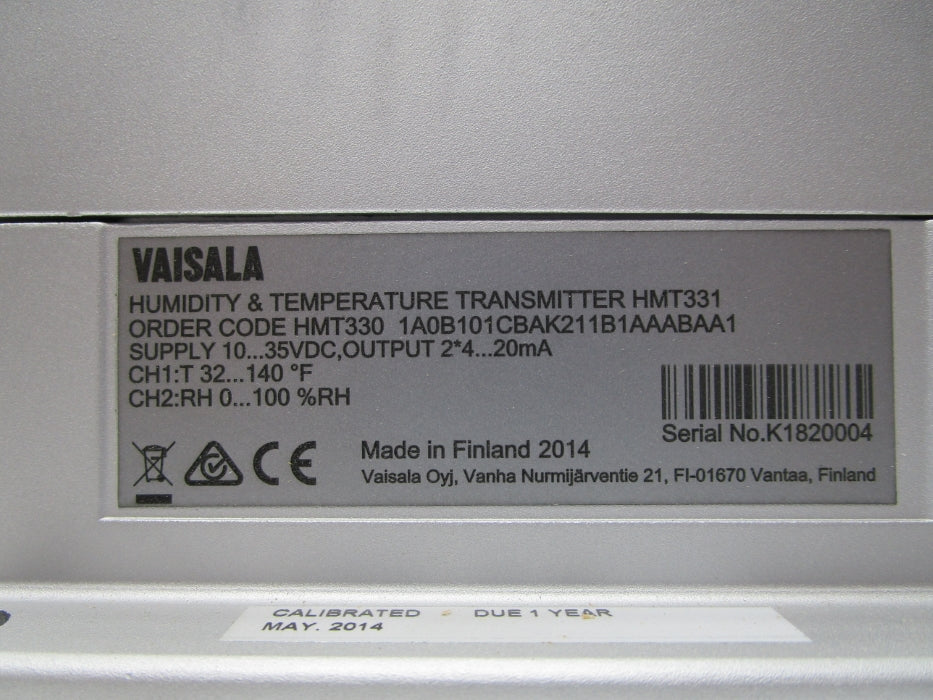 VAISALA HMT331 1A0B101CBAK211B1AAABAA1 NSMP