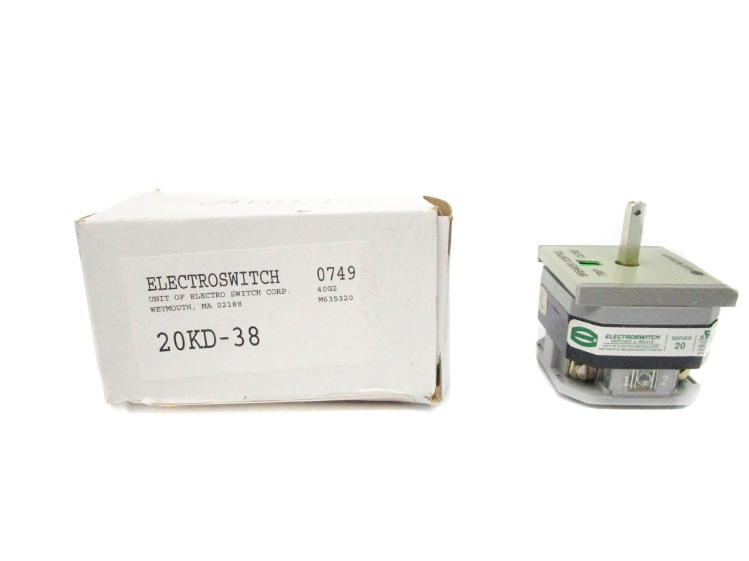 ELECTROSWITCH 20KD-38 600VAC 20A (AS PICTURED) NSMP
