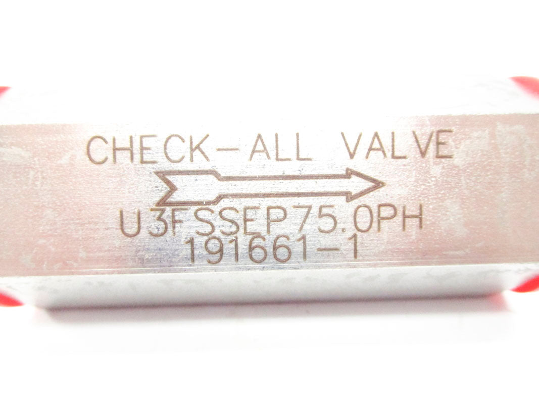 CHECK ALL VALVE U3FSSEP75.0PH 191661-1 NSNP
