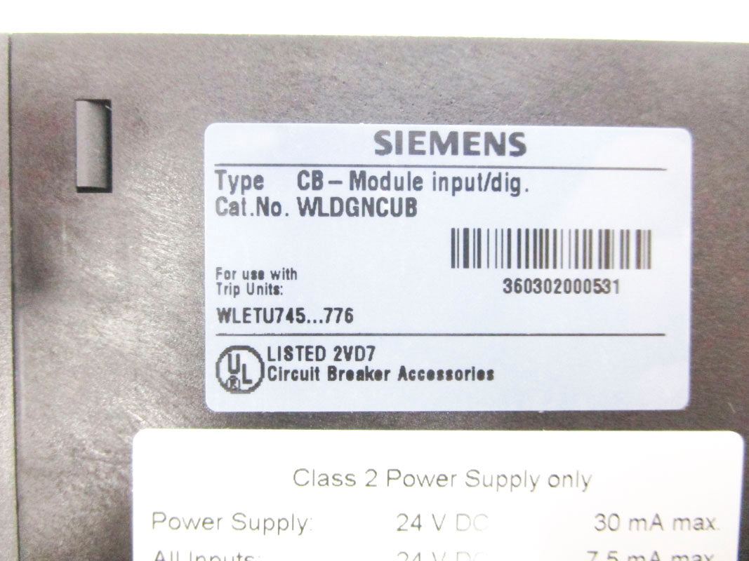 SIEMENS WLDGNCUB 24VDC NSNP