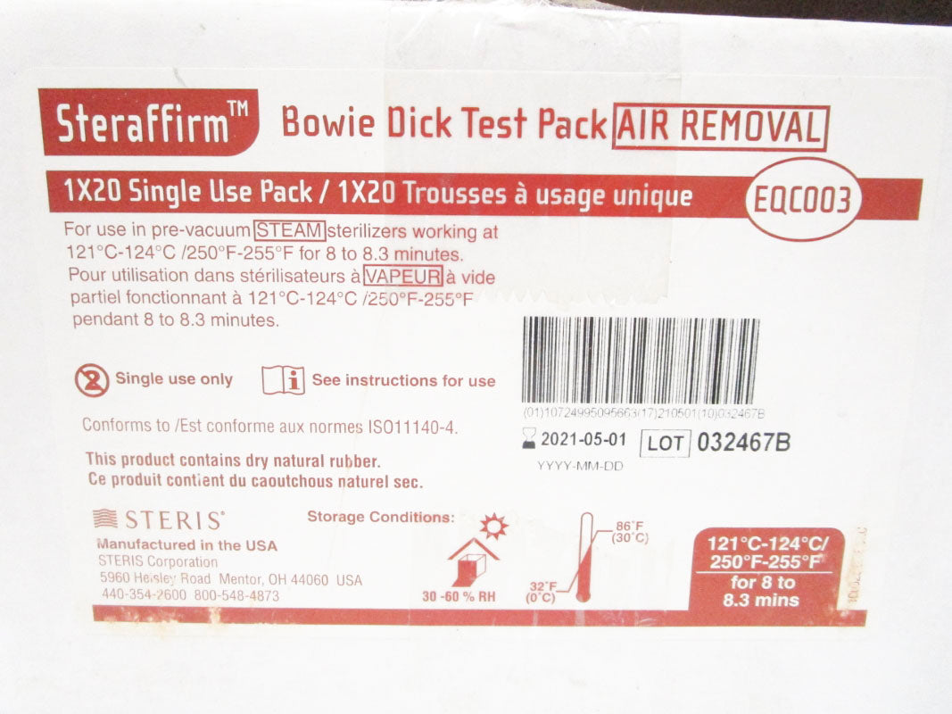 STERAFFIRM EQC003 250-255'F (PKG OF 20) NSMP