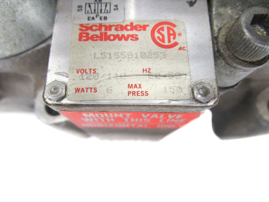 SCHRADER BELLOWS L5155910253 120V 140PSI UNMP