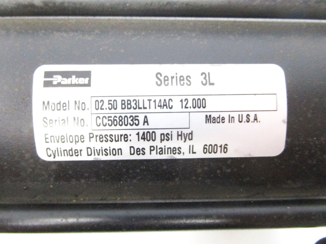 PARKER 02.50BB3LLT14AC12.000 SER. 3L 1400PSI NSNP