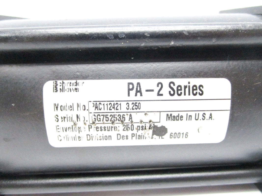 SCHRADER BELLOWS PAC1124213.250 250PSI SER. PA-2 (AS PICTURED) NSNP
