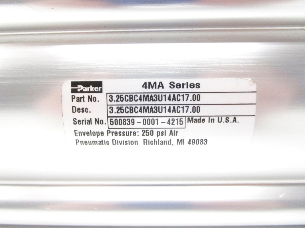 PARKER 3.25CBC4MA3U14AC17.00 SER. 4MA 250PSI (AS PICTURED) NSNP