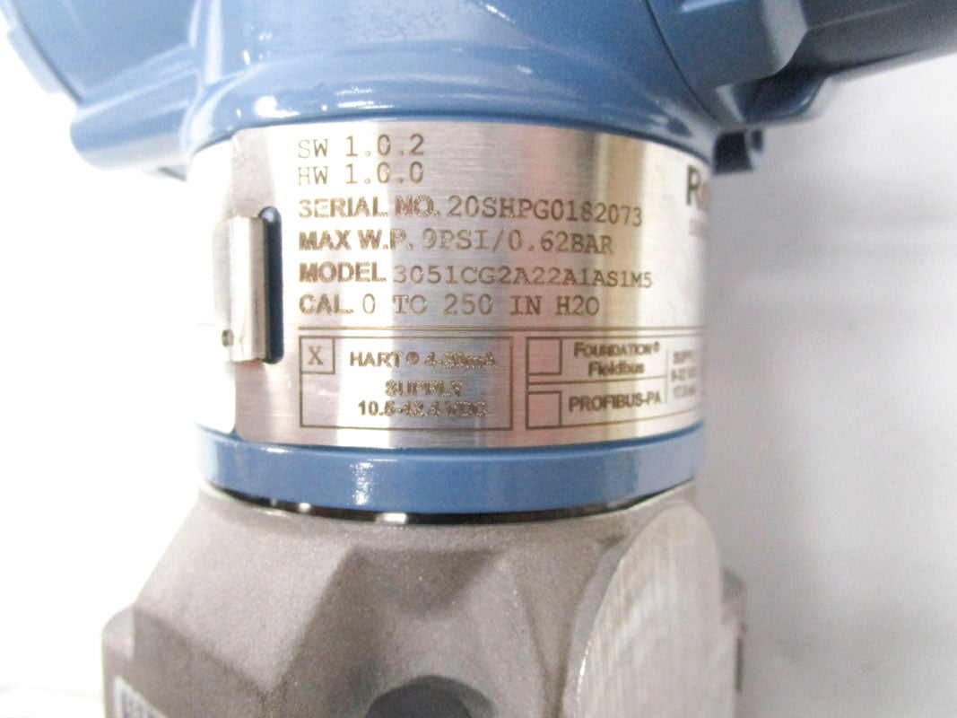 ROSEMOUNT 3051CG2A22A1AS1M5 10.5-42.4VDC 9PSI (AS PICTURED) NSNP